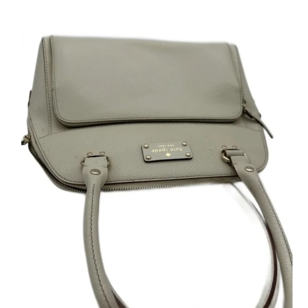 Kate Spade New York Satchel Handbag Leather Top Handle Shoulder‎ Bag Ivory